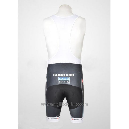 2011 Abbigliamento Ciclismo Saxo Bank Azzurro Manica Corta e Salopette